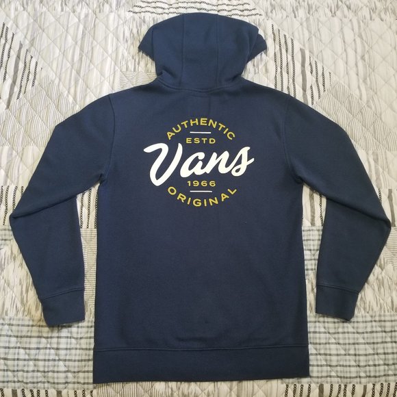 Men's Vans Dark Blue Hoodie Size Small - Picture 8 of 12